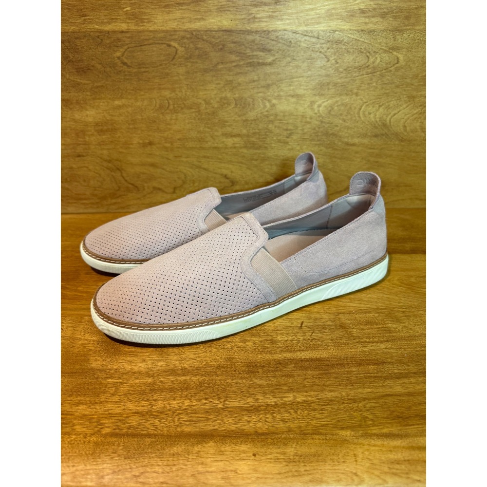 Vionic Malina Womens 11 pink Suede Perforated Slip On Sneakers orthotic preppy